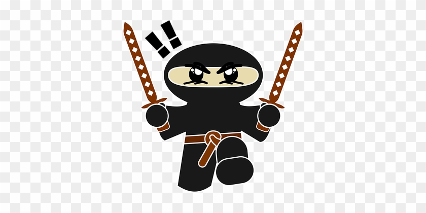 Ninja Comic Character Funny Asian Swords W - No Income No Job No Assets #482208