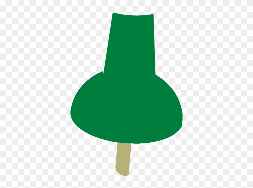 This Free Clip Arts Design Of Green Push Pin - Clip Art #482258