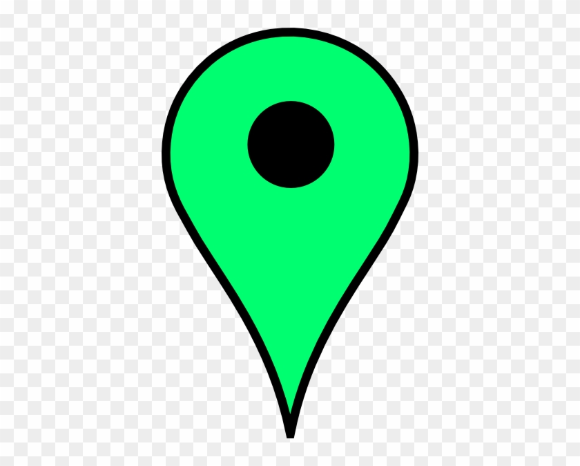 Map Pin Green Clip Art At Clker - Google Maps Green Pin #482276