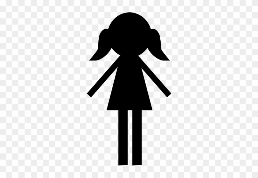 Silhouette Of A Little Girl Public Domain Vectors - Portable Network Graphics #482290