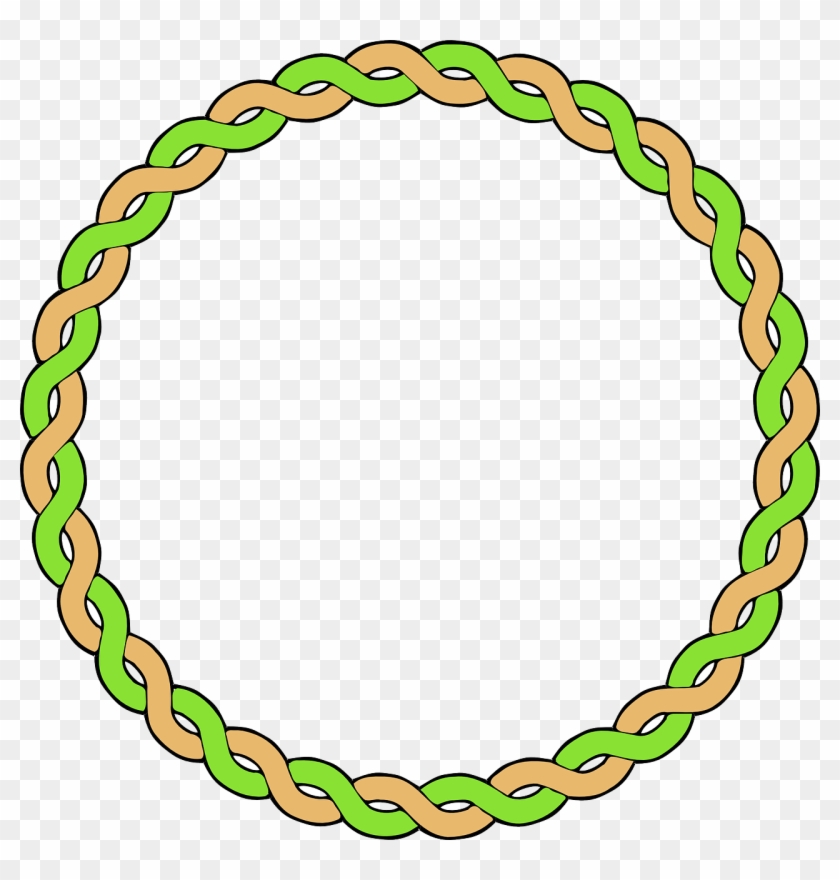 Braid Plait Border Circle Frame Png Image - Clip Art #482333