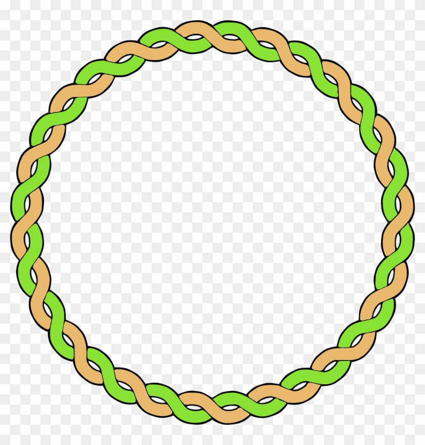 Braid Plait Border Circle Frame Png Image - Clip Art #482333