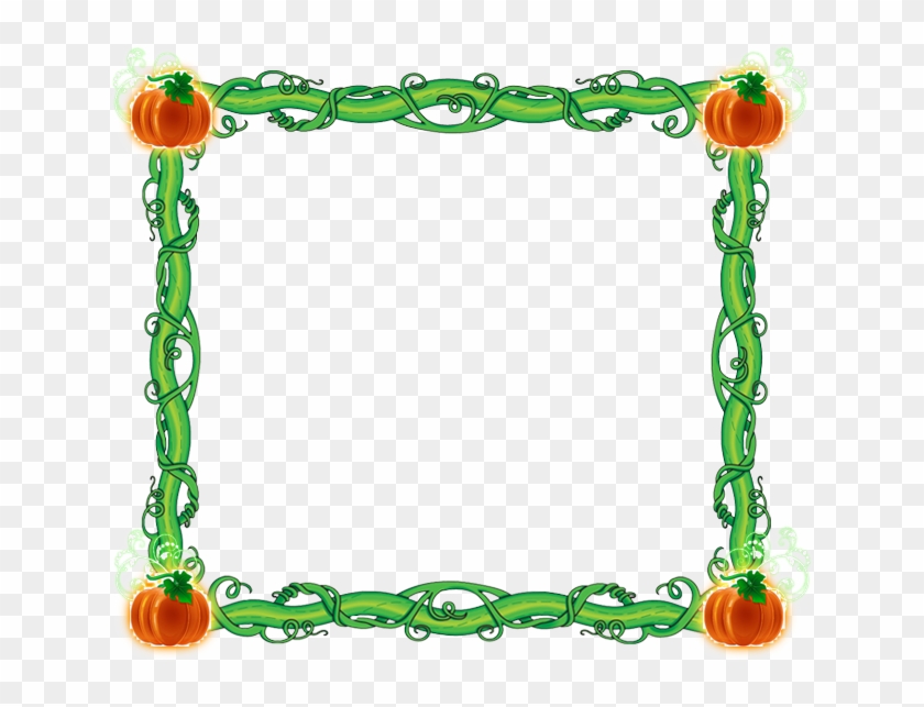 Pumpkin Vine Frame By Writerfairy - Pumpkin Photo Frame Png #482374