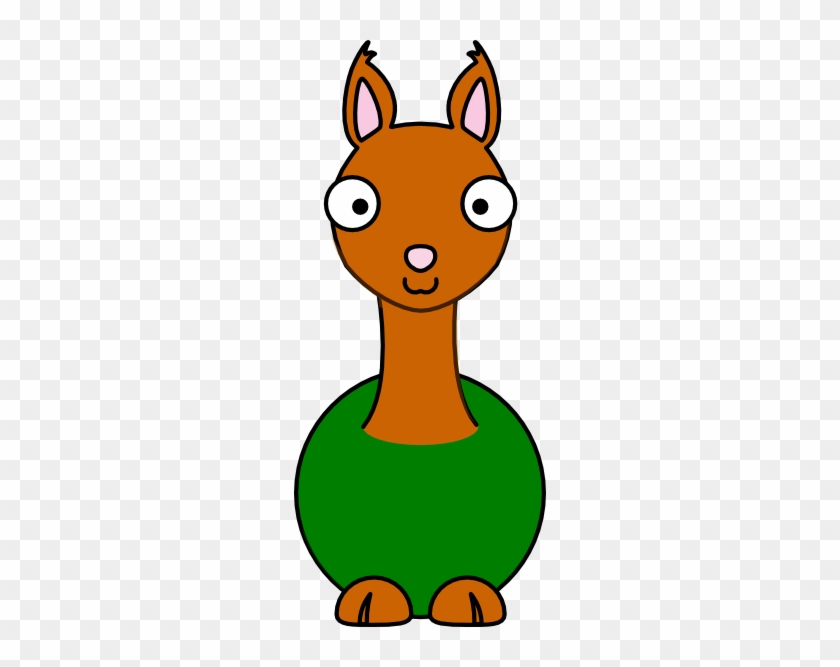 Llama Green Clip Art At Vector Clip Art - Cute Cartoon Llama #482438