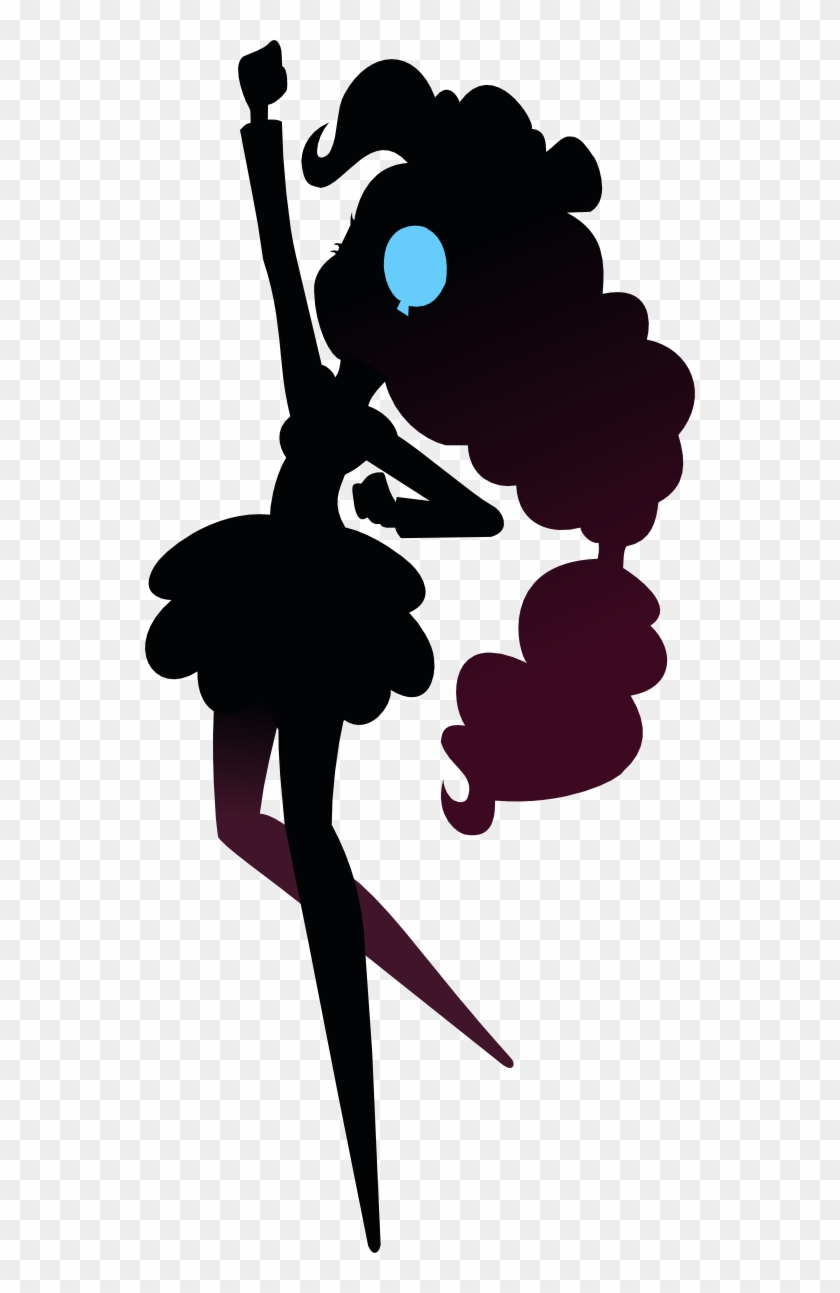 Pinkie Pie Silhouette Vector By Mylittleapplebloom - Mlp Silhouette Vector #482974