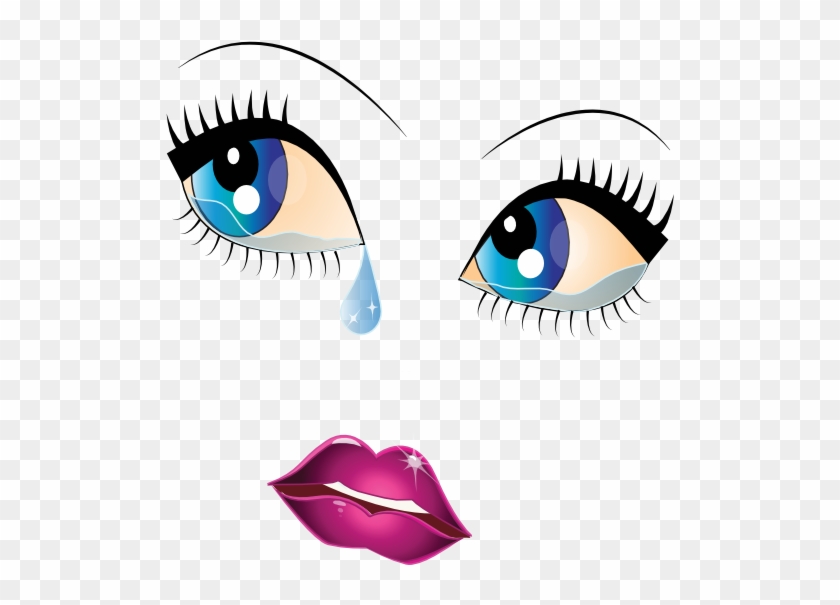 Crying Pretty Face Smiley Emoticon - Sad Crying Face Clip Art #483081
