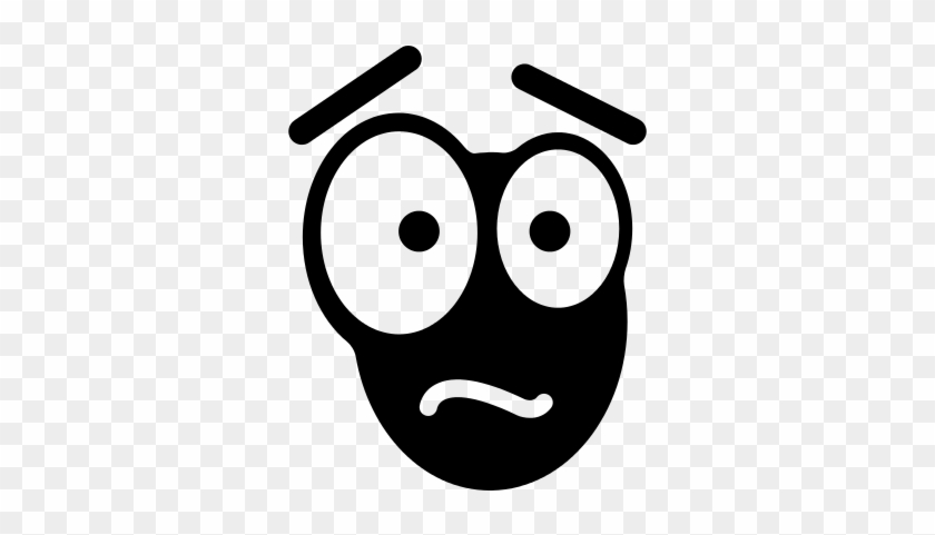 Afraid Emoticon Face Vector - Afraid Icon Png #483156