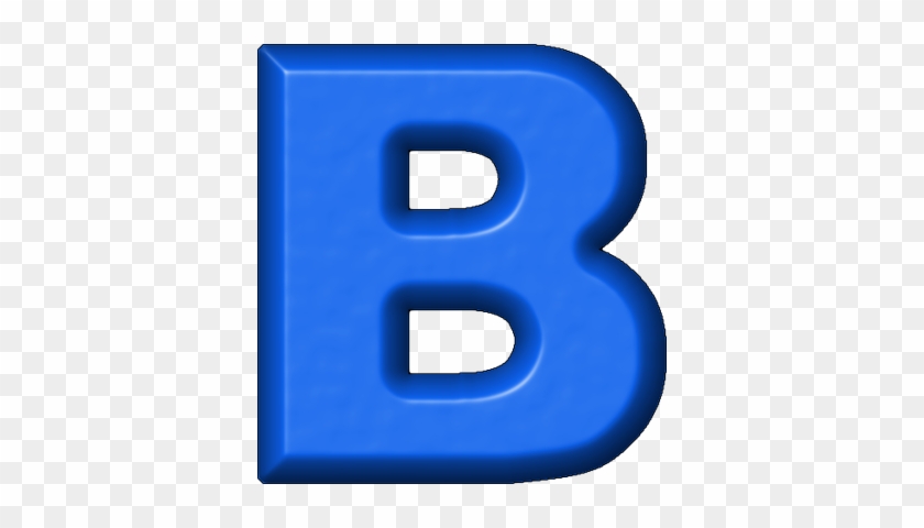 Blue Refrigerator Magnet B - Letras Do Alfabeto Azul #483164