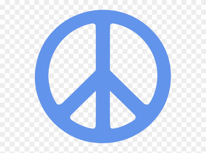 Scalable Vector Graphics Svg Peace Sign Style 1 Cornflower - Blue Peace Sign Clip Art #483226