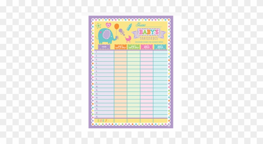 Muskuløs Skim excentrisk Baby Shower 'guess The Baby Stats' Game - Guess The Baby's Weight - Free  Transparent PNG Clipart Images Download