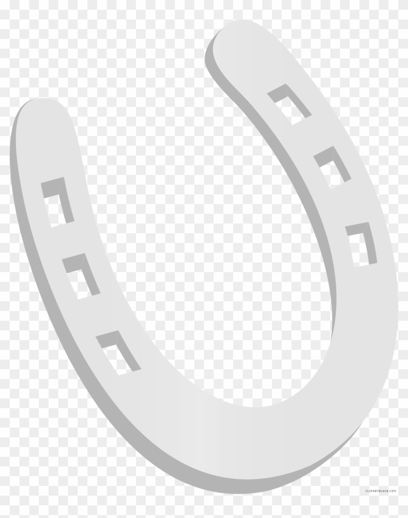 Horseshoe Animal Free Black White Clipart Images Clipartblack - Ferradura De Cavalo Amarela #483298