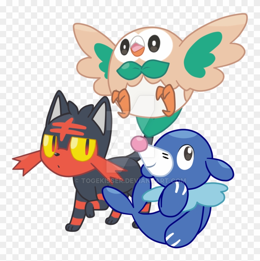 Team Alola Starters By Togekisser - Snivy Pokèmon #483301