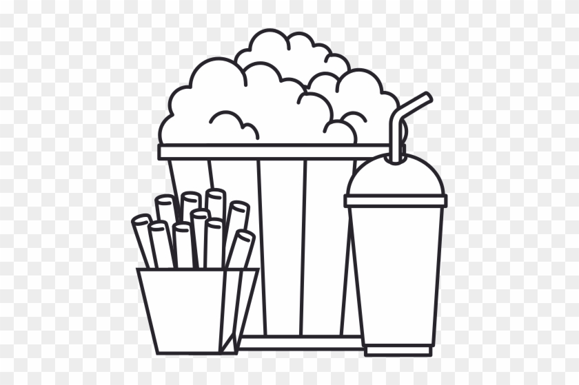 Pop Corn With Soda And French Fries - Pop Corn With Soda And French Fries #483306