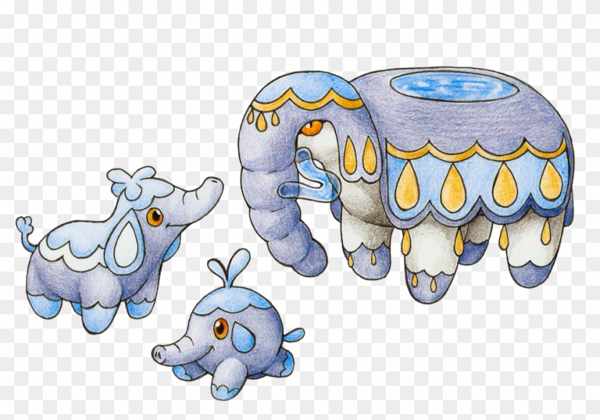 Elephant Water Starters By Fakemaket - Elephant Water Starter Pokemon #483354