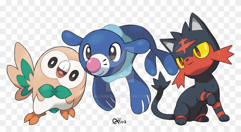 Starters Sun And Moon By Alounea Starters Sun And Moon - 7th Gen Pokemon Starters #483374