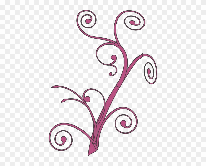 Original Png Clip Art File Rose Branch Swirl Svg Images - Trombone Swirls Throw Blanket #483426