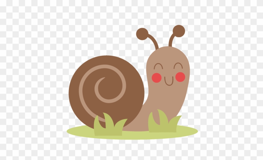 Happy Snail Svg Cutting File For Scrapbooking Snail - Cute Snail Clipart #483454