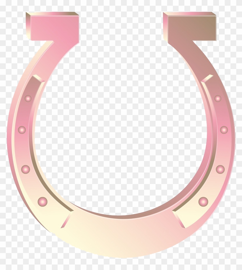 Textured Pink Horseshoe - Textured Pink Horseshoe #483507