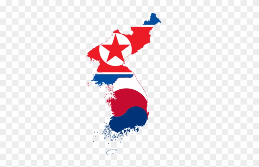 Fake News Laundered 1950-53 Us Slaughter Of 3 Million - Korean Peninsula Flag Map #483519