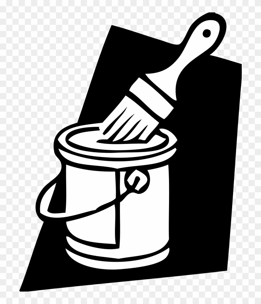 How To Set Use Paint Can And Brush Svg Vector - Paint Bucket Clip Art #483662