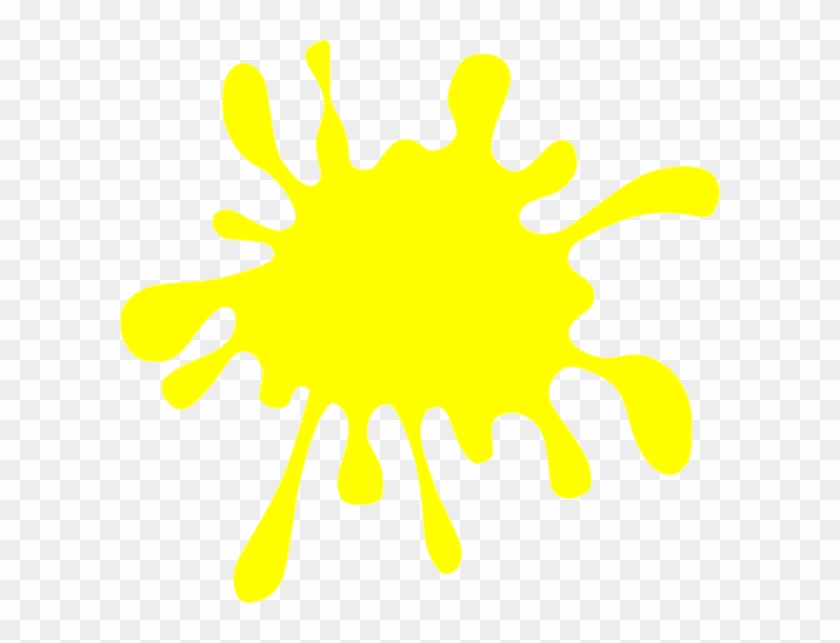 Yellow Splat Clip Art At Clker - Yellow Colour Splash Clipart #483685