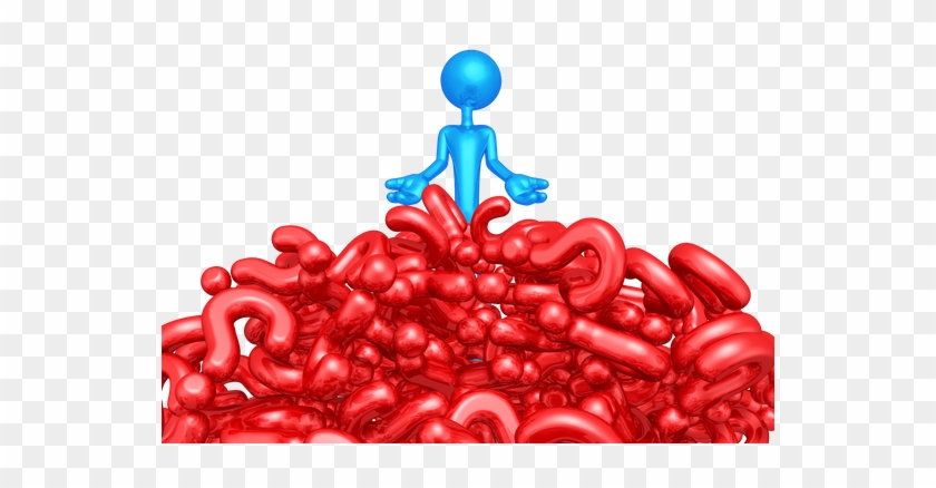3d Man With Lots Of Tiny Question Marks - Stock Illustration #483794