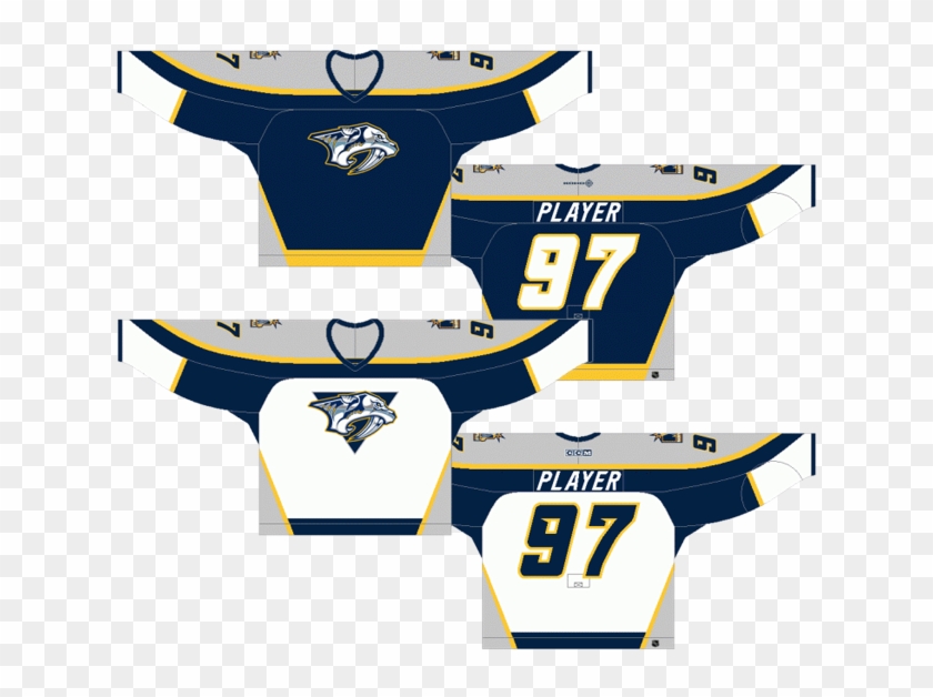 Nashville's Original Jerseys Come In The Second Last - Nashville Predators 2006 2007 #483806