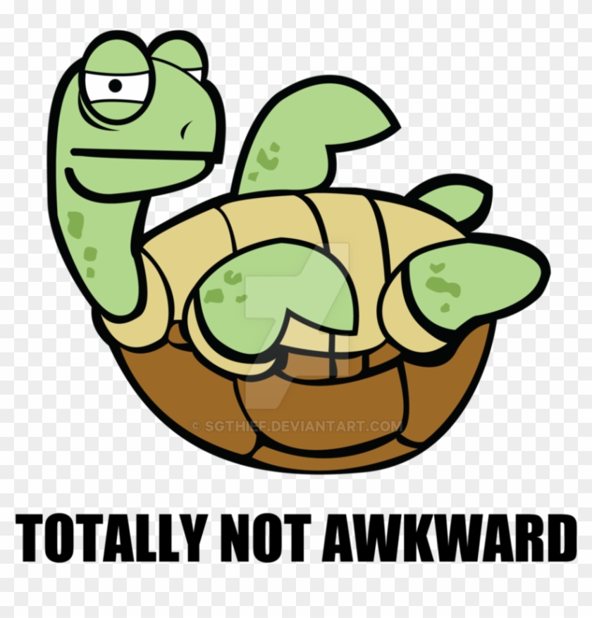 Awkward Turtle By Sgthief - Upside Down Turtle Meme #483917