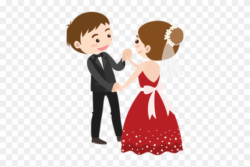 Save The Date Wedding - White Background Cartoon Couples - Free Transparent  PNG Clipart Images Download