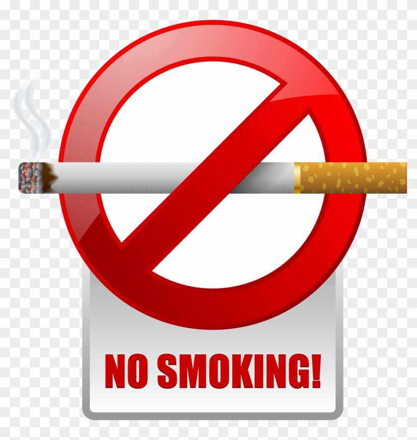 Red No Smoking Warning Sign Png Clipart - No Smoking Logo Png #484106