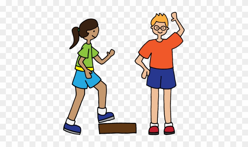 Cartoon Kids Exercising - Cartoon #484300