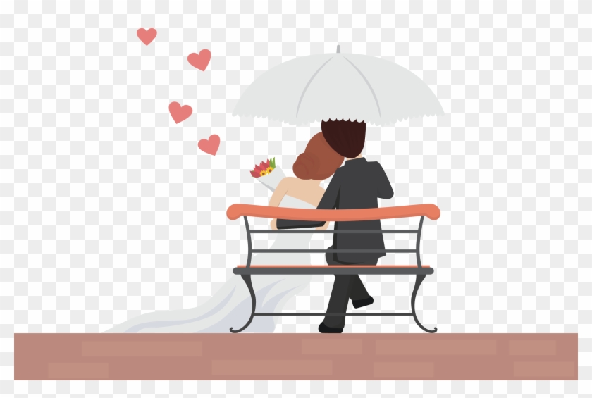 Wedding Couple Cartoon Images - Romantic Couple Cartoon Png #484308