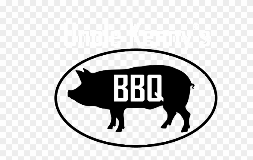Uncle Kenny's Bbq - Black And White Pig Clipart #484309