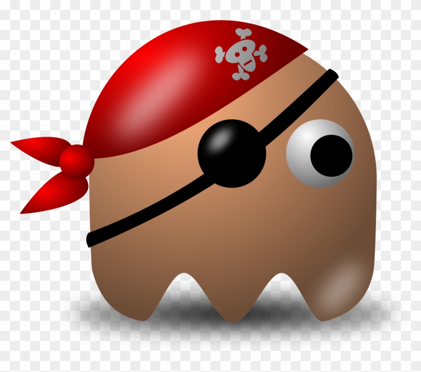 Avatar Pirate Character Wearing Eyepatch And Bandana - Funny Pacman #484327