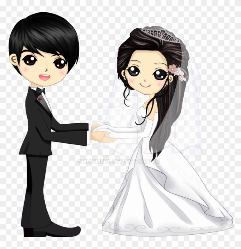Monmon's Wedding Chibi By Xianlieda - Anime Chibi Wedding Couple #484362