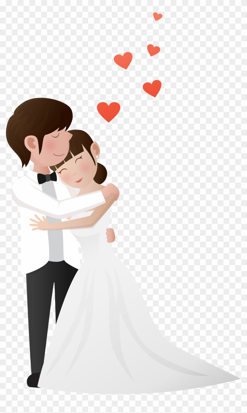Wedding Couple Romance - Vector Wedding Couple Png #484423