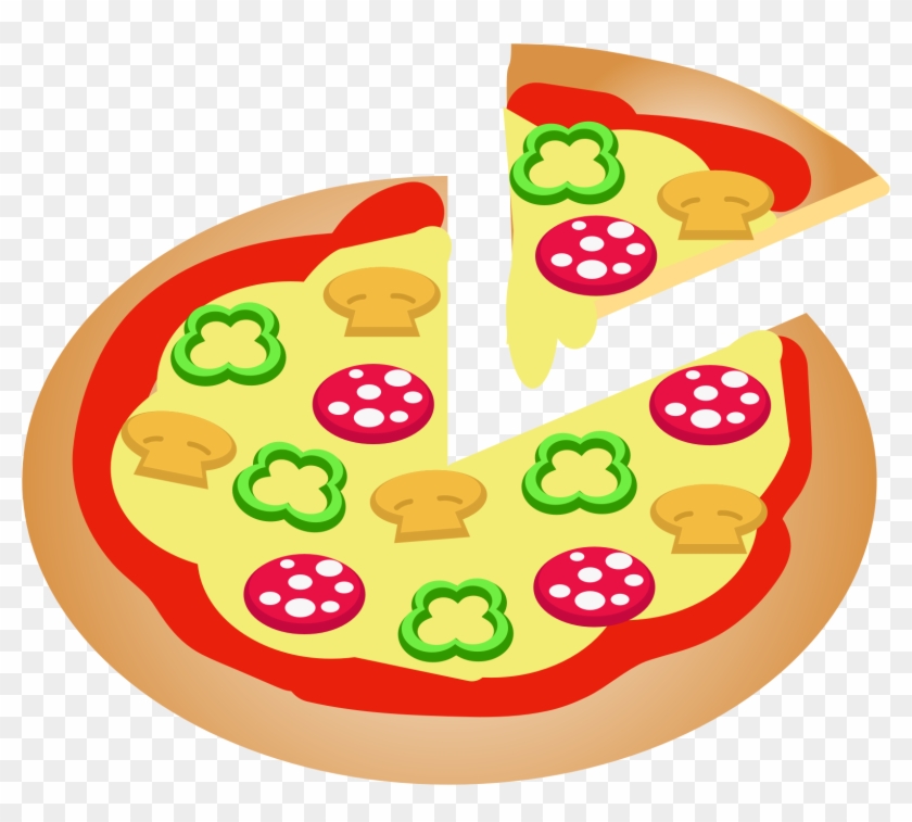 Pizza Clipart Small - Desenho Pizza Com Fatia Png #484757
