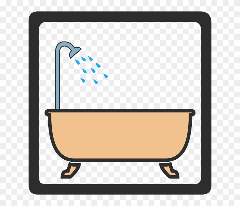 Sign, Symbol, Hotel, Bathroom, Tourist, Wash, Bath - Bath Shower Clipart #484760