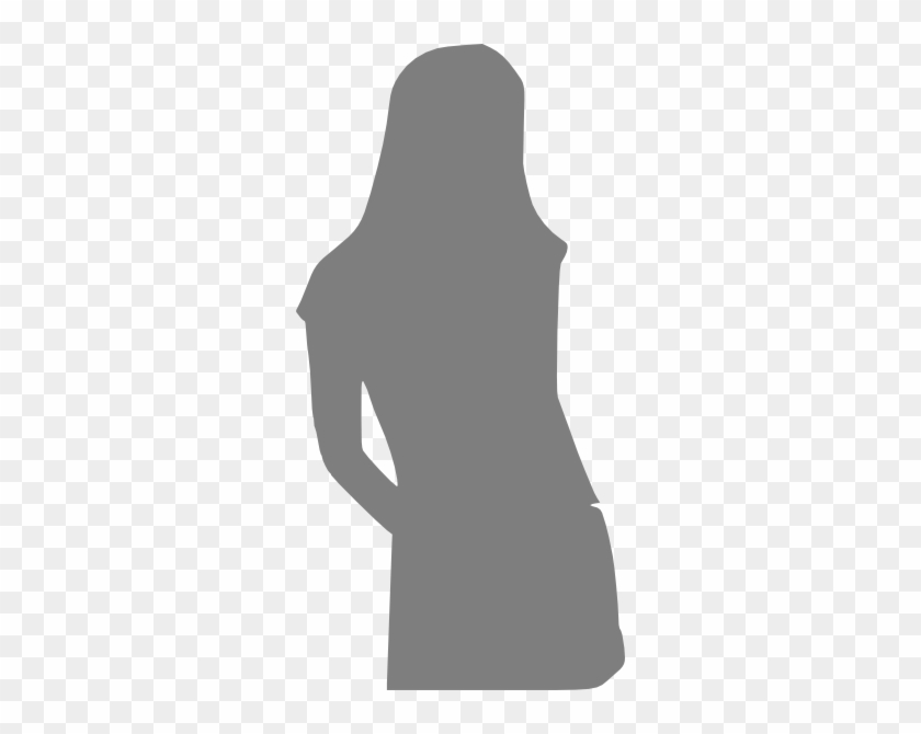 Girl Silhouette Gray Clip Art - Gray Silhouette Png #484913