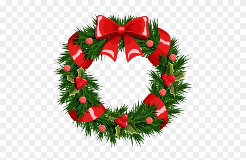 Free Wreath Clip Art Of Wreath Gallery Free Clipart - Christmas Wreath Transparent Background #484982