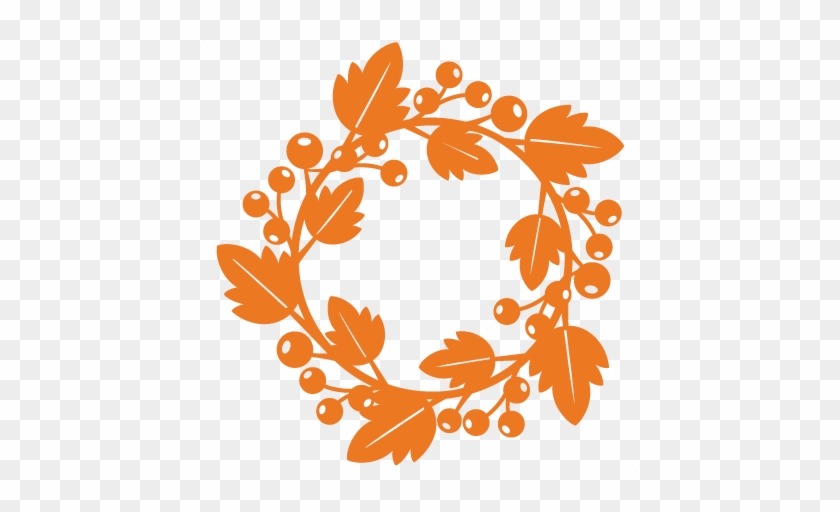 Fall Wreath Svg Scrapbook Cut File Cute Clipart Files - Cricut #484999