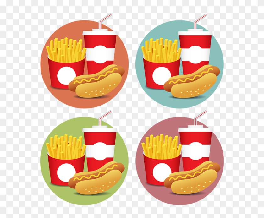 Fesat Food Icons Set, Isolated Vector Illustration - Hamburguersa Png Ilustracion #485141