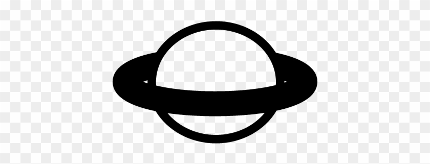 Planet Shape With A Ring Around Vector - Planeta Con Anillo Vector #485139