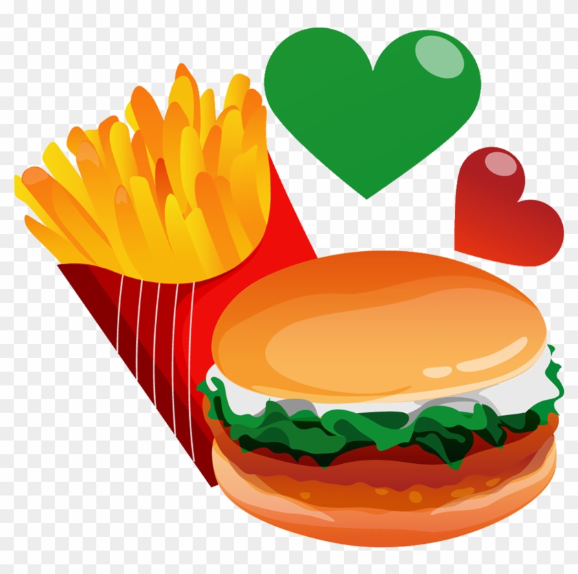 Hamburger French Fries Fast Food Euclidean Vector - Fast Food Vector Free #485157