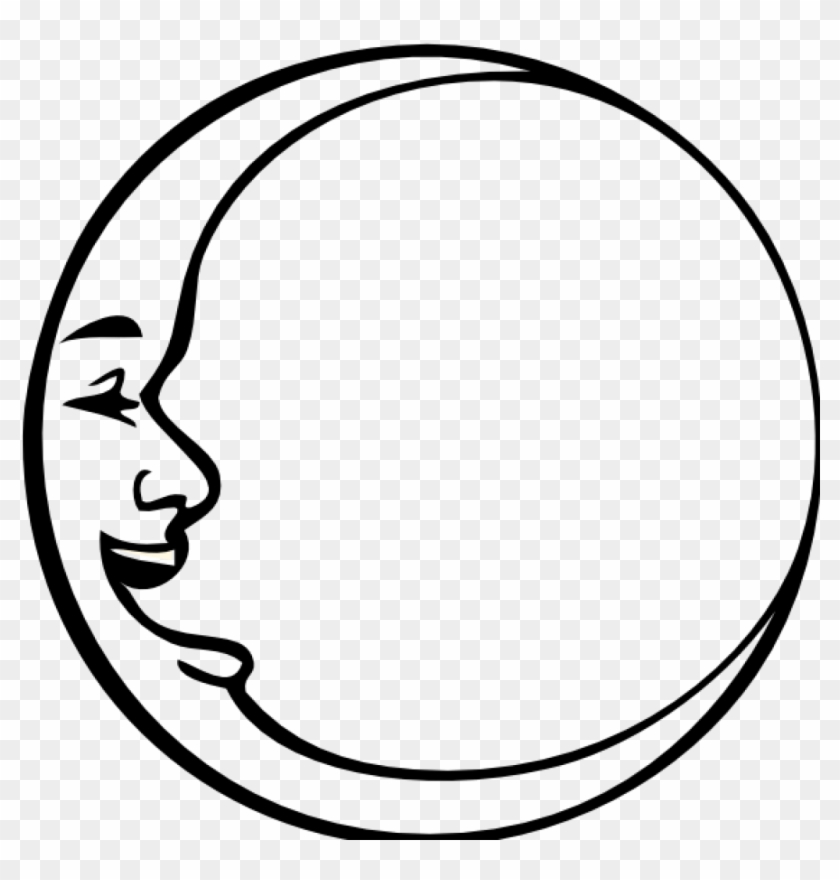 Moon Clipart Black And White - Man In The Moon #485207