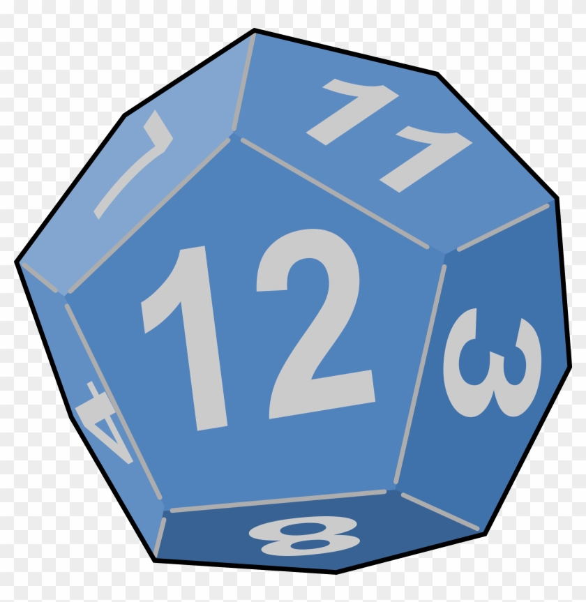 Clip Art Dice - 12 Sided Dice Clipart #485383