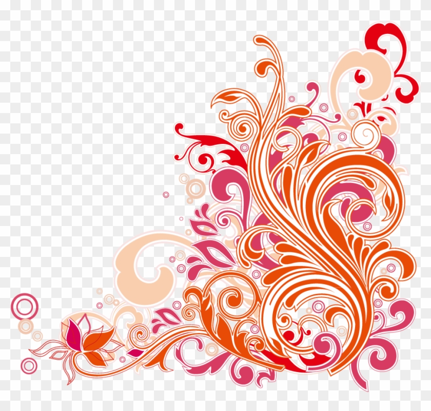 Fl Design Art Nouveau Clip Art Swirl Fl Design Vector - Floral Designs Png Vector #485576