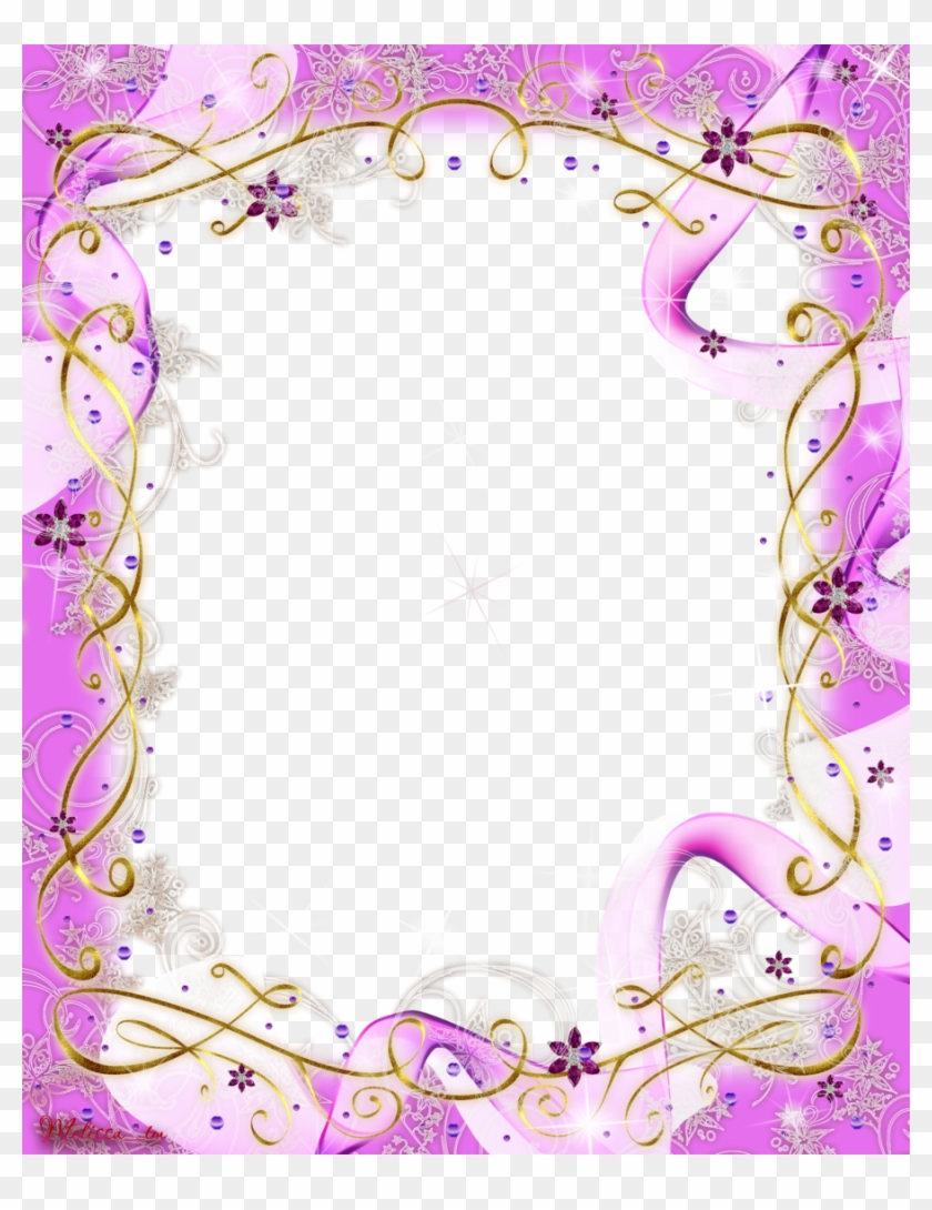 Frame Pink Baw And Swirls Png By Melissa-tm On Deviantart - Pink Borders And Frames Png #485582