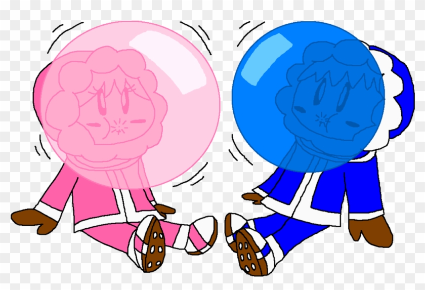 Popo And Nana Blow A Color Bubble Gum By Pokegirlrules - Bubble Gum #485667