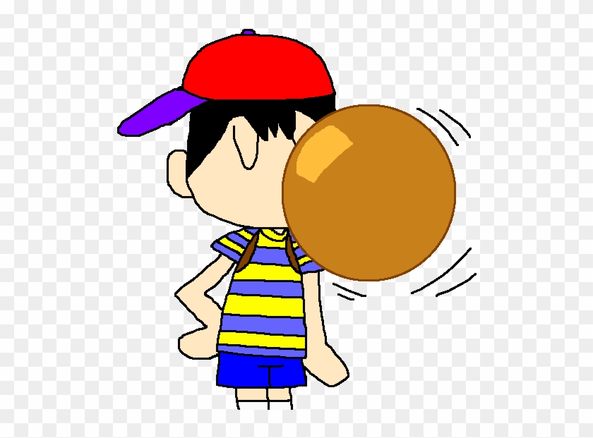 Ness Blowing Bubble Gum By Pokegirlrules - Cartoon #485739